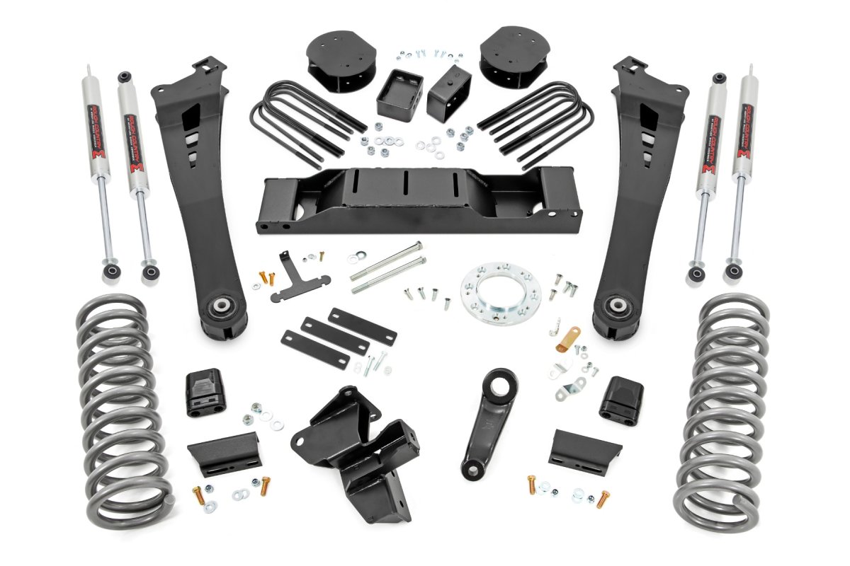 Ram 3500 Suspension Lift Kit - Rough Country - 5 Inch, Diesel, AISIN, M1 - '19-'24